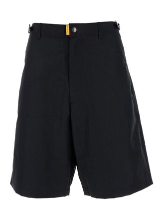 Parajumpers Black Bermuda Shorts With Buckles At Sides In Cotton Blend Man