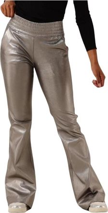 Ibana Metallic Pinnie Pants - Dames - Wijde Broeken - Grijs - S - Broeken