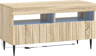 vidaXL Mueble De Tv Led Zwolle Roble Sonoma Madera De Ingenier&iacute;a Vidaxl