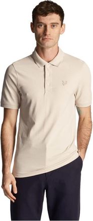 Lyle & Scott Tonal Eagle Polo Shirt - Heren - Polos - Beige - XL - Katoen - Tops