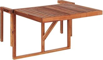 Beliani Mesa plegable 2 personas de madera de acacia madera oscura