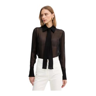 Elisabetta Franchi Dames, Blouses & Shirts, Zwart, Maat: XS Zijde