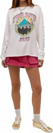 Daydreamer Pink Floyd 1973 Long Sleeve Merch Tee In Vintage White