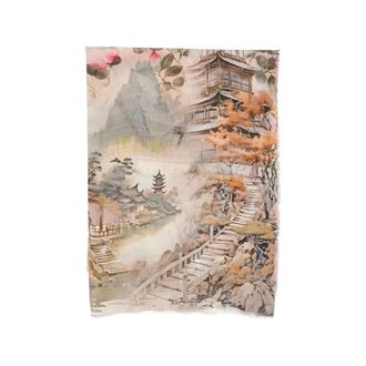 D'Aniello Frayed-edges Printed Scarf