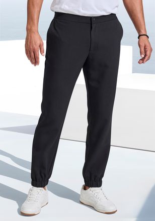 John Devin Stoffhose »mit elastischen Bündchen«, aus leicht dehnbarer Webqualität