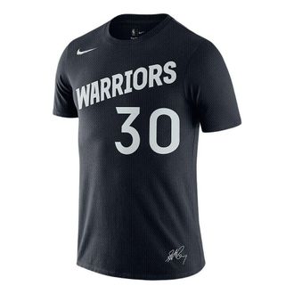 Nike NBA Stephen Curry Warriors T-Shirt Black White DM0406-010