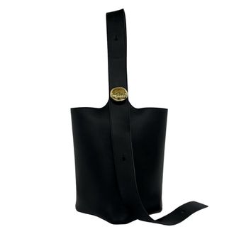 Loewe Black Leather Shoulder Bag Tote Bag (Pre-Owned)