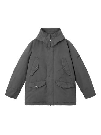 Stone Island diagonal-pocket hooded parka - men - Polyester/Polyamide/Polyamide - XXXL - Grey