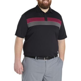 Reebok Big & Tall Colorblocked Striped Polo Shirt in Very Berry at Nordstrom, Size Xx-Large