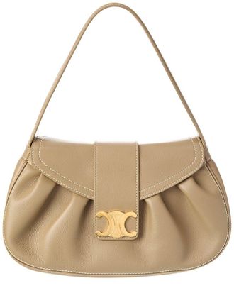 Celine Celine Polly Medium Leather Shoulder Bag