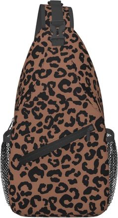 Generic Cheetah Aesthetic Cross Body Bag Lightweight Sling Bag With Zipper Backpack For Shopping Sports Women