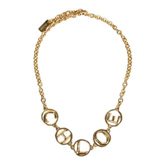 Chlo&eacute; Necklaces, female, Yellow, Size: ONE SIZE Script Choker