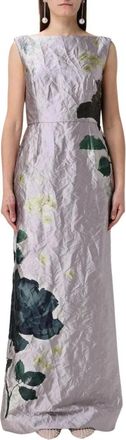 Erdem Gowns, female, Gray, L, Floral Lilac Maxi Dress