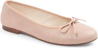 Patricia Green Skim Ballerina Flat in Blush Perforated at Nordstrom, Size 10