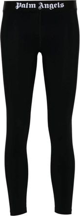 Palm Angels Zwarte Super-Skinny Broek met QR-code - Dames - Leggings - Zwart - L - Broeken