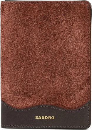 Sandro Portafoglio in pelle scamosciata - Marrone