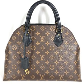 Louis Vuitton Black Brown Noir Monogram Canvas Leather Handbag Tote Bag (Pre-Owned)