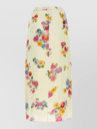Isabel Marant vanille crepe skirt high waist midi wrap
