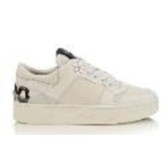 Jimmy Choo London Florent/F Calf Canvas Low-Top Sneakers, Brand Size 34.5 ( US Size 4.5 )