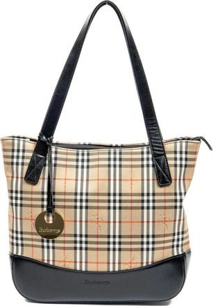 Burberry Borsa tote Haymarket 2000 - Marrone