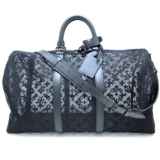 Louis Vuitton Black Nylon Leather Boston Bag (Pre-Owned)