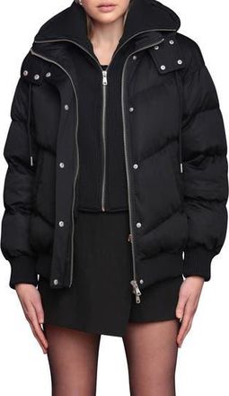 Avec Les Filles Hooded Puffer Jacket in Black at Nordstrom Rack, Size Small