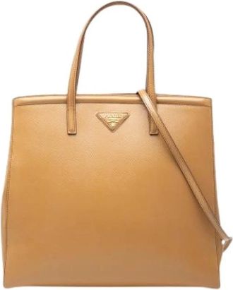 Prada Pre-owned Parabole Satchel - Dames - Vintage Shopper - Bruin - ONE Size - Leer - Vintage