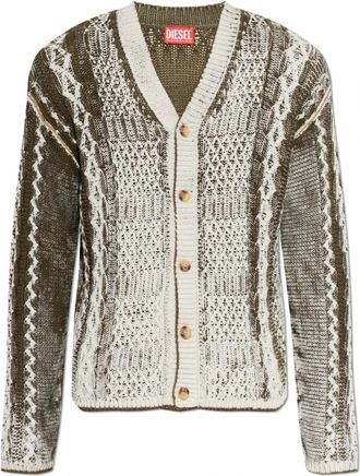 Diesel K-Mioto Vest - Heren - Vesten - Groen - M - Katoen - Truien & Vesten