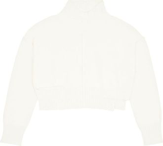 Maison Margiela high-neck cut-out jumper - women - Cotton/Wool - L - White