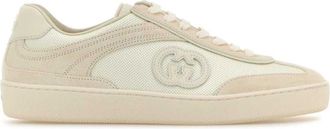Gucci White Suede Sneakers
