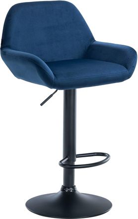 Clp Taburete de bar regulable y giratorio en Terciopelo Azul
