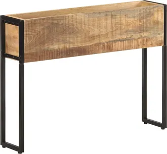 vidaXL Jardinera De Madera De Mango Rugosa 90x20x68 Cm Vidaxl