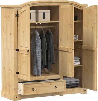 vidaXL Armario Corona Madera Maciza De Pino 151,5x52x170 Cm Vidaxl
