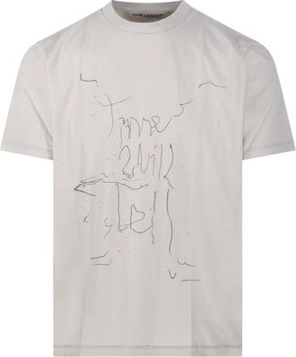 Our Legacy Endless Wedding Print Box T-Shirt - Heren - T-shirts - Beige - M - Katoen - Tops