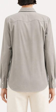 Brunello Cucinelli Classic Cotton-Blend Shirt - Grey