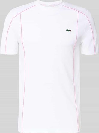 Lacoste Sport Regular Fit T-Shirt mit UV-Schutz 50+ in Weiss, Gr&ouml;&szlig;e XXXL