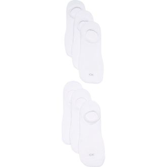 Calvin Klein 6-Pack 1/2 Terry Cushion Cut Liner Socks in White at Nordstrom Rack