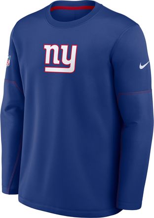 Nike New York Giants Sideline Coaches Nike Mens Therma-FIT NFL Long-Sleeve T-Shirt in Blue | 03BR073K8I-MXW