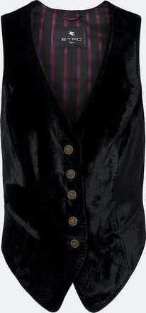 Etro Pegaso velvet vest