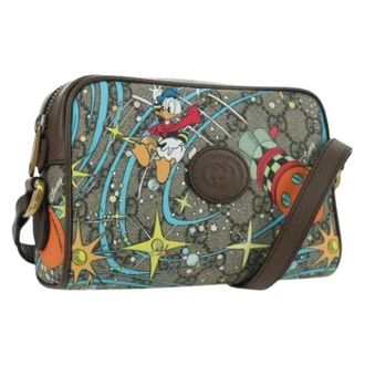 Gucci Pre-owned Vintage GG Canvas Schoudertas - Dames - Pre-owned - Veelkleurig - Maat: ONE Size Leer