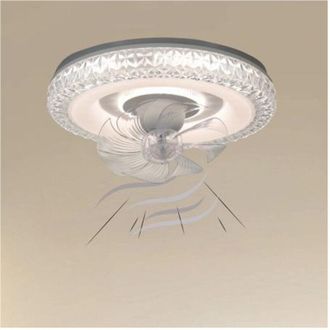 Trade Shop Trade Shop - Copy Of Lampada Con Ventilatore Plafoniera Da Soffitto Led Luce 3200k-6500k Bianco 33252