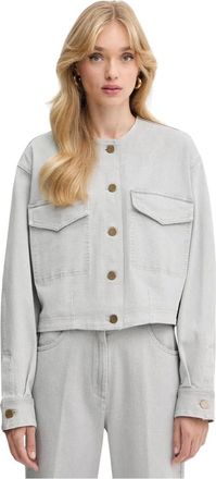Forte_Forte Dames, Jassen, Grijs, Maat: XS Denim