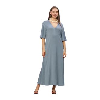 Drykorn Tivona Maxi Jurk - Dames - Maxi kleedjes - Blauw - XS - Kleedjes