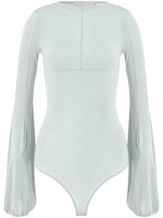 Genny balloon sleeve bodysuit - Green