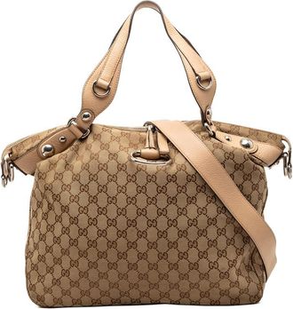 Gucci Pre-owned Gucci Large GG Canvas Icon Bit Satchel Ladies 232949 520981