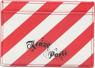 Kenzo Winter Holidays Porte carte - Heren - Portefeuilles - Rood - ONE Size - Leer - Accessoires