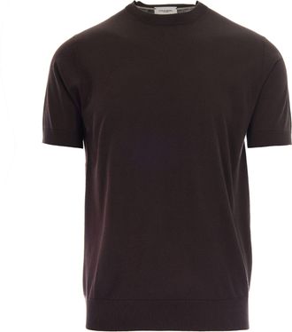 Paolo Pecora Brown Knit T-Shirt