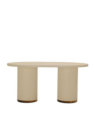 Hannun Mesa de exterior de microcemento en color arena 160 cm