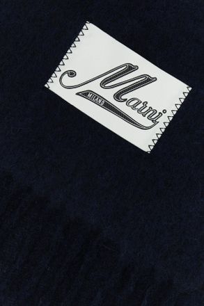 Marni Womens Alpaca Blend Scarf Navy Nylon