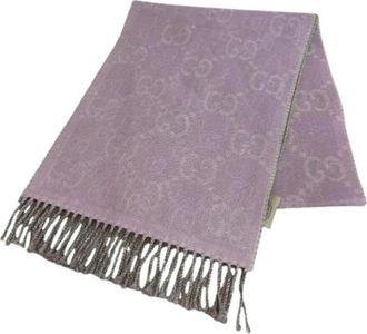 Gucci Pre-owned Wool Scarf - Dames - Vintage Accessoires - Roze - ONE Size - Wol - Vintage